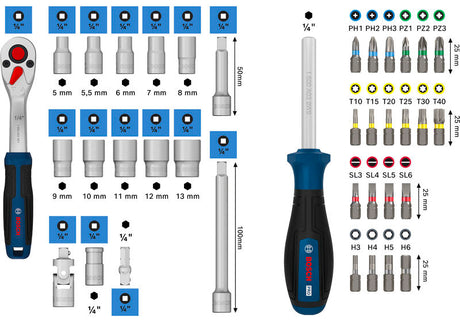 Produktbild von Ratschen-Set 1/4"