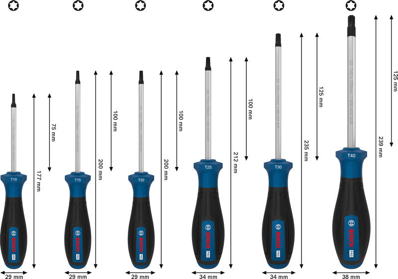 Schraubendreher-Set TX PRO (6-teilig)