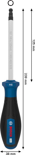 Schraubendreher H6 x 125 mm PRO