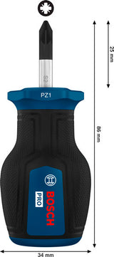 Stubby Schraubendreher PZ1 x 25 mm PRO