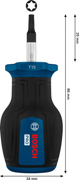 Stubby Schraubendreher TX15 x 25 mm PRO