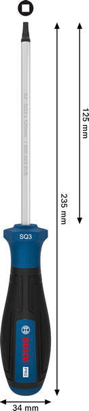 Schraubendreher SQ3 x 125 mm PRO