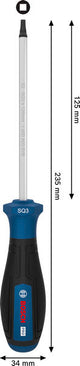 Schraubendreher SQ3 x 125 mm PRO