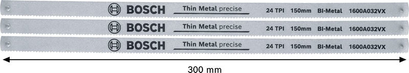 Metallbügel-Sägeblatt 150 mm 24Z TPI PRO (3-teilig)