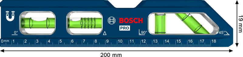 Torpedo-Wasserwaage 200 mm (8") PRO