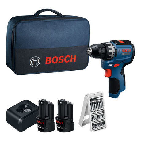 Produktbild von Akku-Bohrschrauber GSR12V-31 inkl. 2x Akku GBA12V-20, Schrauberbit-Set und Werkzeugtasche