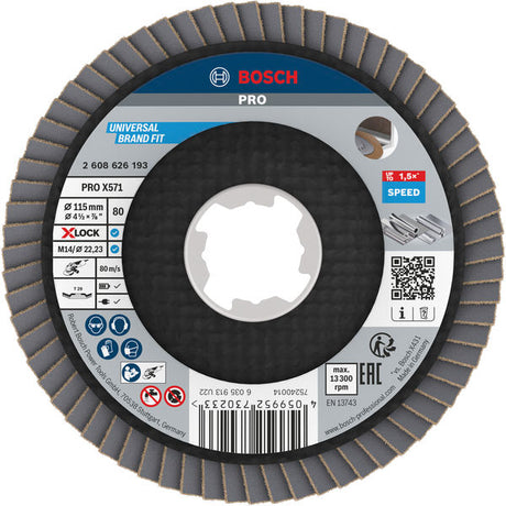 Produktbild von Fächerschleifscheibe 115 mm K80 PRO X571 gewinkelt X-Lock T29