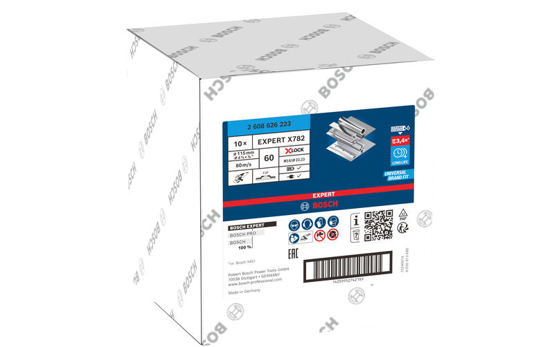 Fächerschleifscheibe 115 mm K60 EXPERT X782 gerade X-Lock GF T27