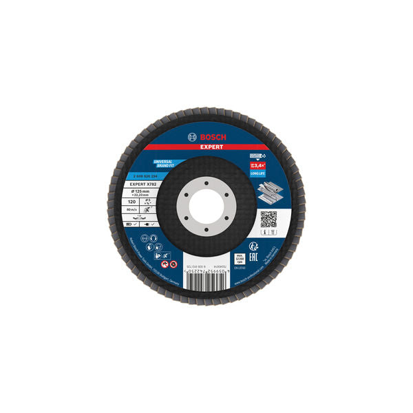 Produktbild von Fächerschleifscheibe 125 mm K120 EXPERT X782 gewinkelt GF T29