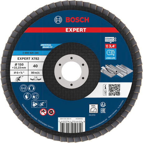Produktbild von Fächerschleifscheibe 150 mm K40 EXPERT X782 gewinkelt GF T29