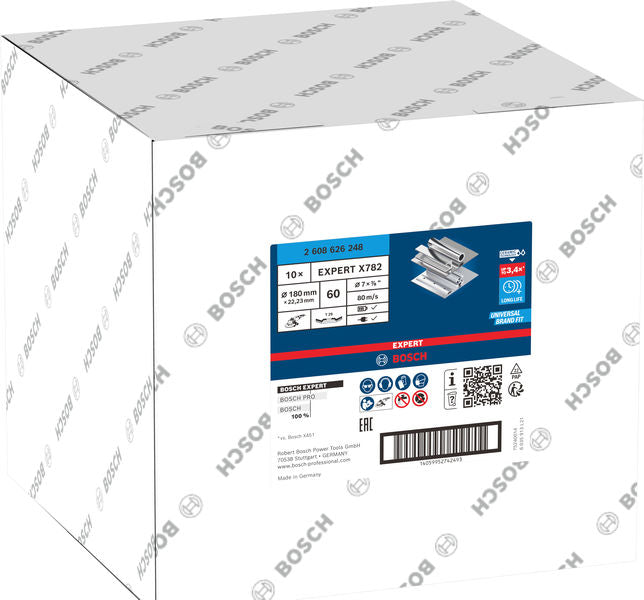 Fächerschleifscheibe 180 mm K60 EXPERT X782 gewinkelt GF T29