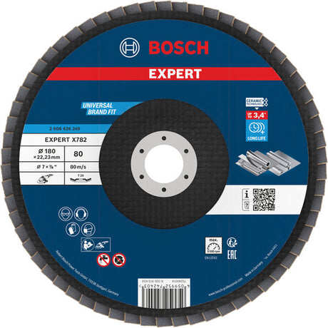Produktbild von Fächerschleifscheibe 180 mm K80 EXPERT X782 gewinkelt GF T29