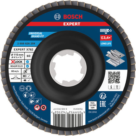 Produktbild von Fächerschleifscheibe 115 mm K60 EXPERT X782 gerade X-Lock T27