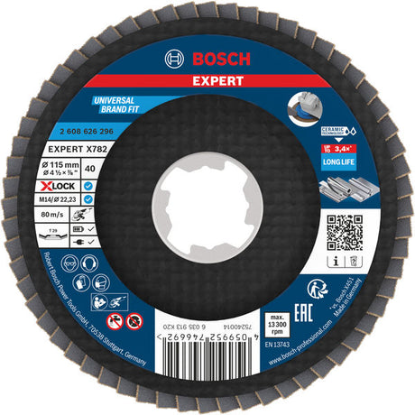 Produktbild von Fächerschleifscheibe 115 mm K40 EXPERT X782 gewinkelt trimmbar X-Lock T29