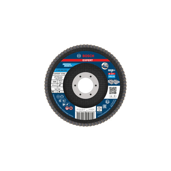 Produktbild von Fächerschleifscheibe 115 mm K120 EXPERT X782 gewinkelt trimmbar T29