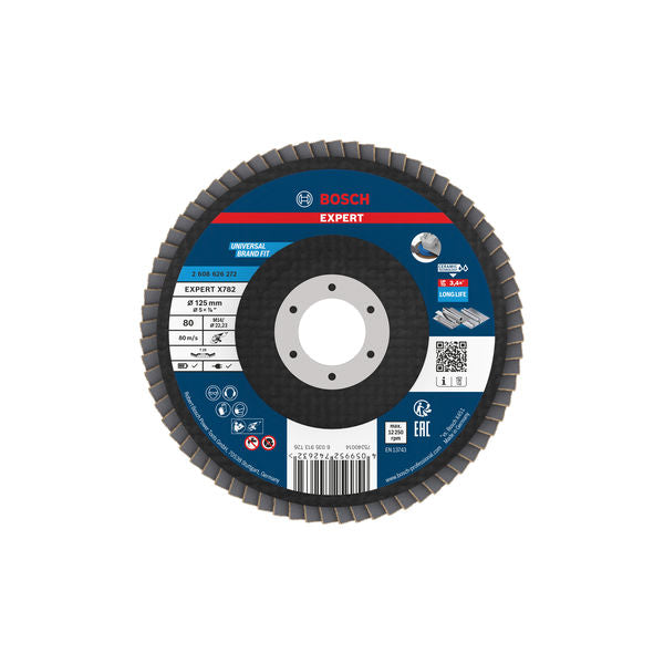 Produktbild von Fächerschleifscheibe 125 mm K80 EXPERT X782 gewinkelt trimmbar T29