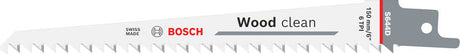 Produktbild von Wood cleanr S 644 D Säbelsägeblatt, 1,25 x 19 x 150 mm, 2tlg