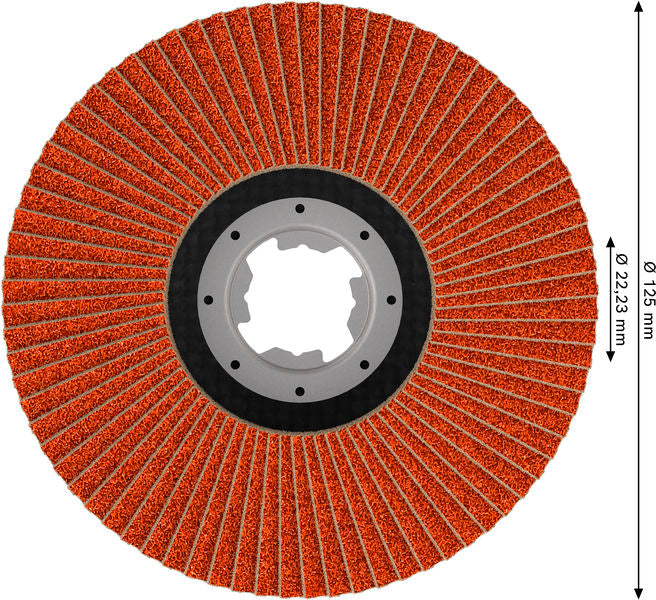 Fächerschleifscheibe 125 mm K80 EXPERT X782 gewinkelt Flex X-Lock T29
