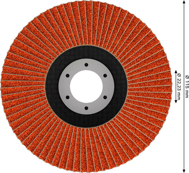 Fächerschleifscheibe 115 mm K80 EXPERT X782 gewinkelt FlexLam T29