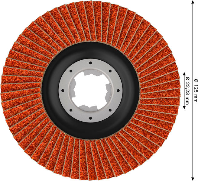 Fächerschleifscheibe 125 mm K40 EXPERT X782 gerade X-Lock T27