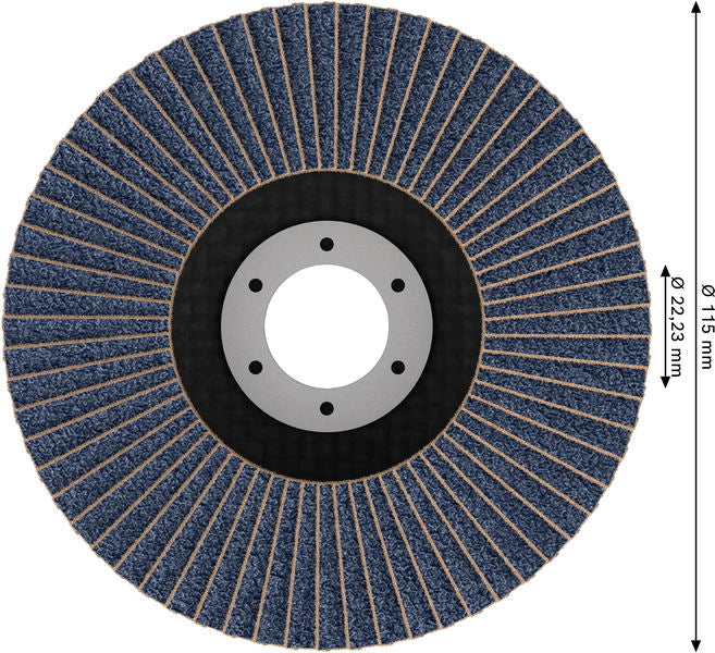 Fächerschleifscheibe 115 mm K60 PRO X571 gewinkelt T29