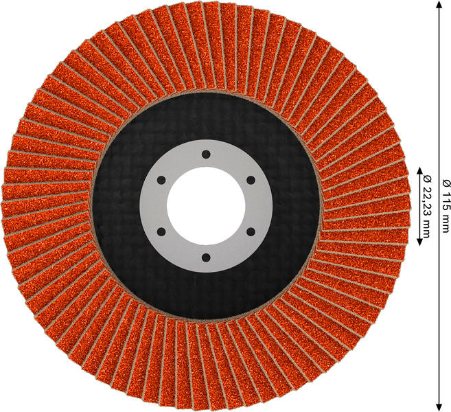Fächerschleifscheibe 115 mm K120 EXPERT X782 gerade GF T27