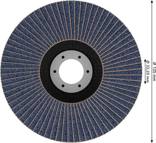 Fächerschleifscheibe 125 mm K60 PRO X571 gewinkelt T29
