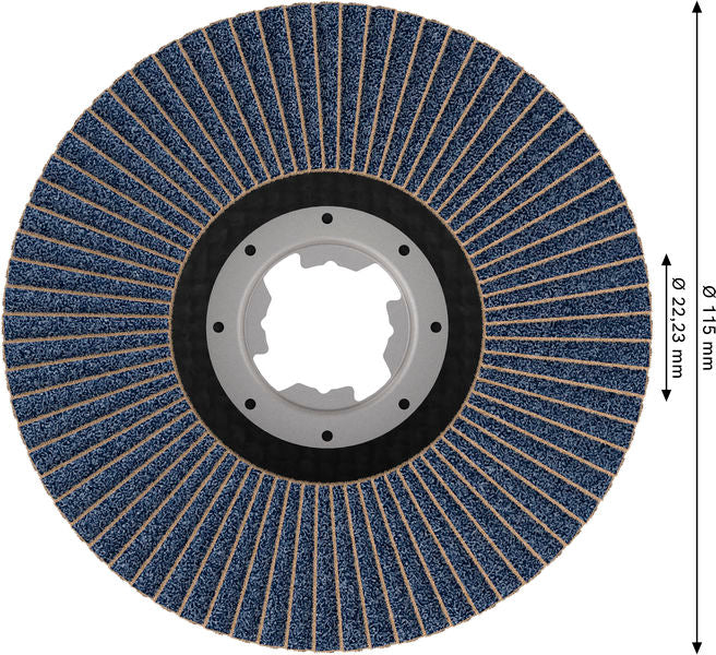 Fächerschleifscheibe 115 mm K120 PRO X571 gewinkelt X-Lock T29