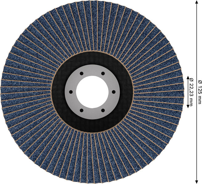 Fächerschleifscheibe 125 mm K120 PRO X571 gewinkelt T29