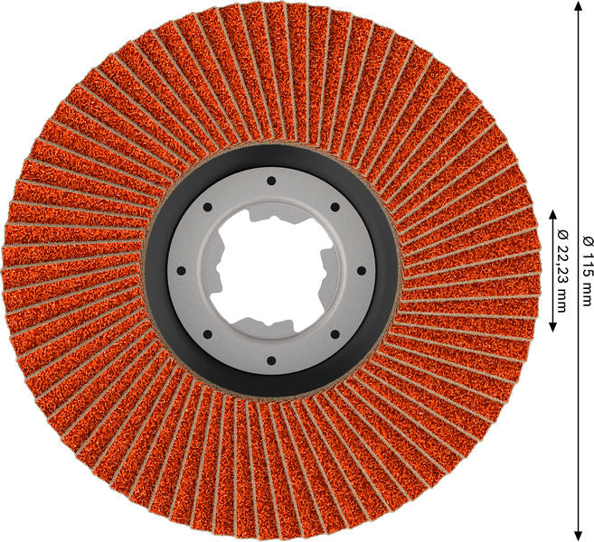 Fächerschleifscheibe 115 mm K120 EXPERT X782 gerade X-Lock T27