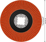 Fächerschleifscheibe 125 mm K120 EXPERT X782 gewinkelt X-Lock GF T29