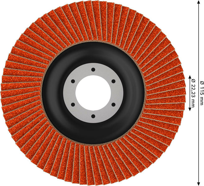 Fächerschleifscheibe 115 mm K120 EXPERT X782 gerade T27