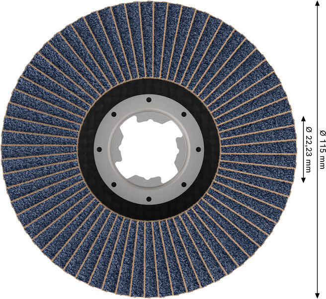 Fächerschleifscheibe 115 mm K60 PRO X571 gewinkelt X-Lock T29