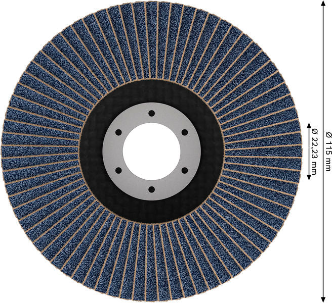 Fächerschleifscheibe 115 mm K120 PRO X571 gewinkelt T29