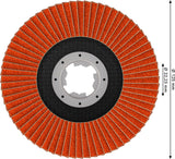 Fächerschleifscheibe 125 mm K60 EXPERT X782 gewinkelt X-Lock trimmbar T29