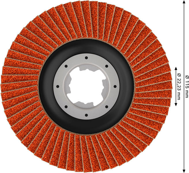Fächerschleifscheibe 115 mm K40 EXPERT X782 gerade X-Lock T27