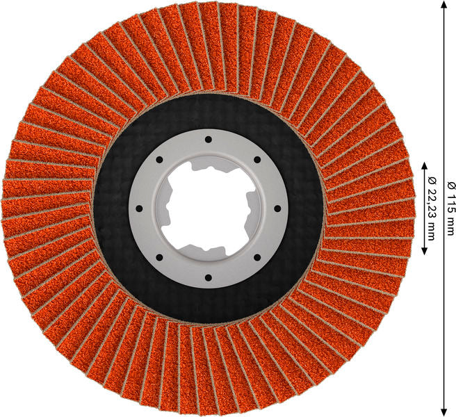 Fächerschleifscheibe 115 mm K60 EXPERT X782 gerade X-Lock GF T27