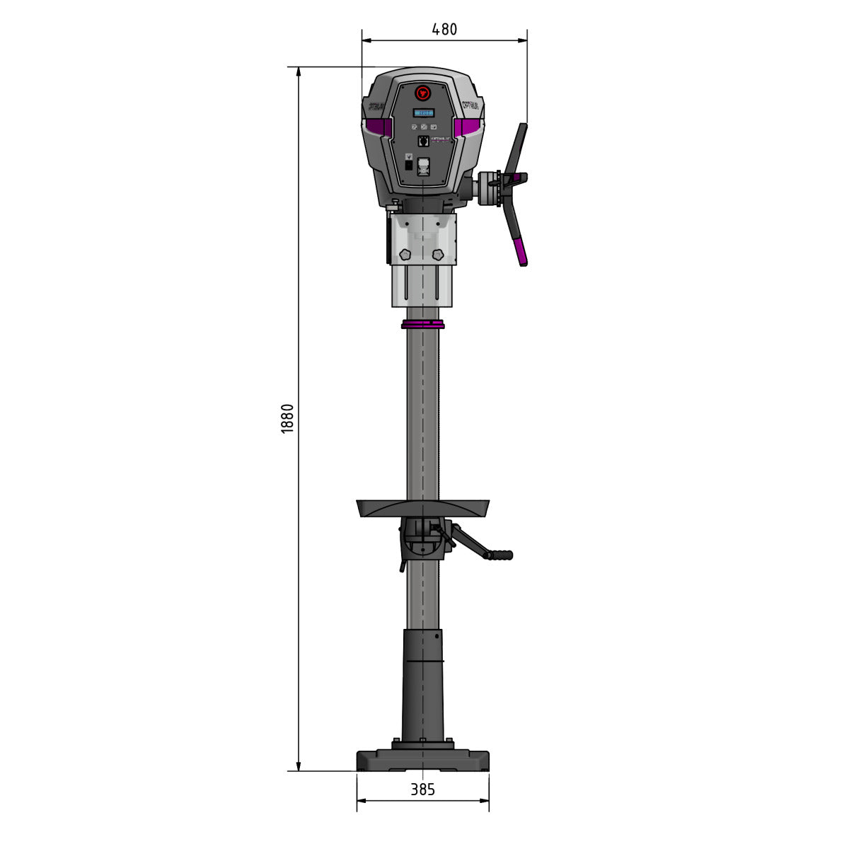 Säulenbohrmaschine OPTIdrill DP 33 Aktions-Set inkl. Maschinenschraubstock