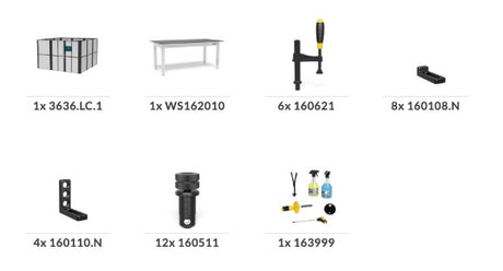 Sonderaktion Laserschweißzelle 3600 x 3600 x 2250 mm inkl. Werkbank Höhenverstellbar und Zubehör