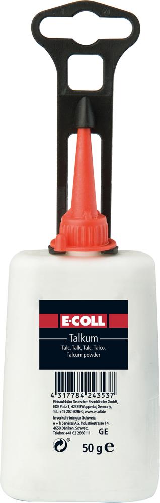 Produktbild von E-COLL Talkum 50g Flasche (10 Stück) 4270604760 4317784243537