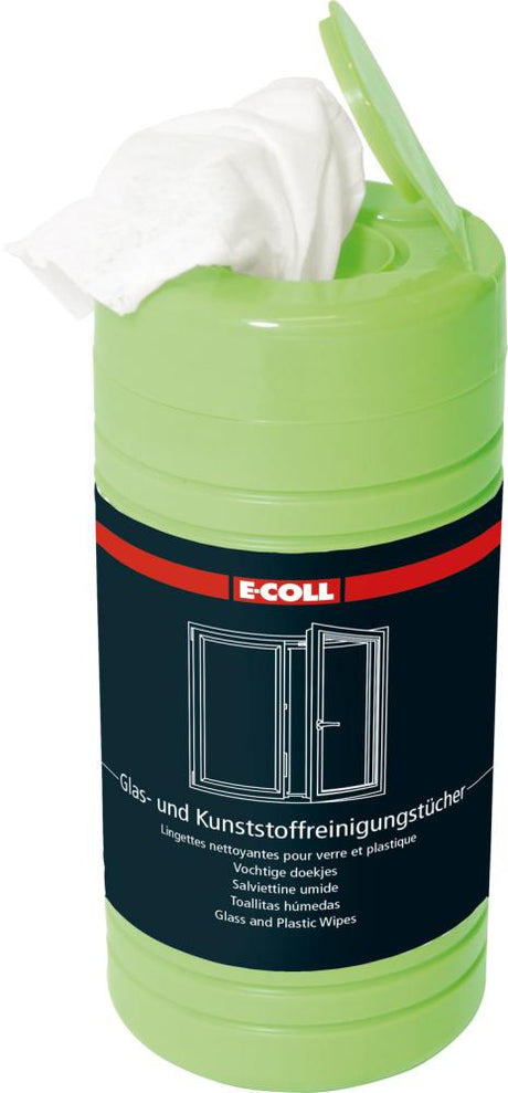 Produktbild von E-COLL Wischtuch für Glas und Kunststoff, 80 Tücher 4270604453 4317784547406