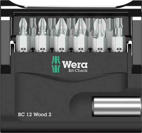 Produktbild von Wera Bit-Satz Bit-Check 12 Wood 2 5057422001 4013288179890