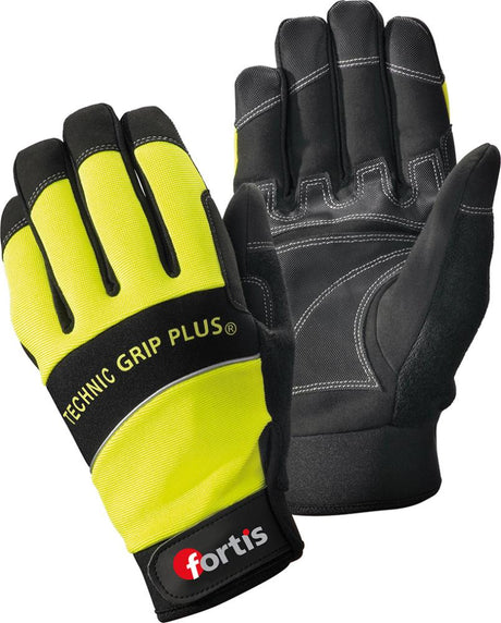 Produktbild von FORTIS Handschuhe Technic Grip + Größe 8 gelb/schwarz 4271828100 4317784785358