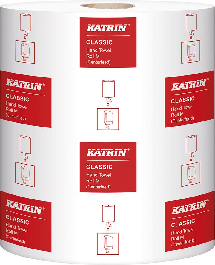 Produktbild von Katrin Handtuchrolle 2-lagig 20,5x30cm 500 Blatt hochweiß (6 Stück) 481911 4006897481911