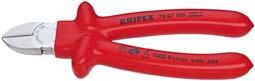 Produktbild von KNIPEX Seitenschneider verchromt tauchisoliert 180mm 70 07 180 4003773018179