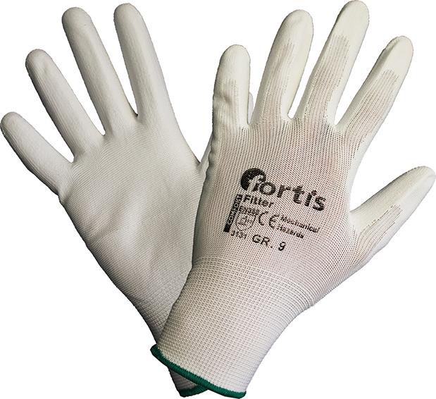 Produktbild von FORTIS Handschuhe Fitter PU/Nylon weiß Größe 7 (12 Paar) 4271824070 4317784794084