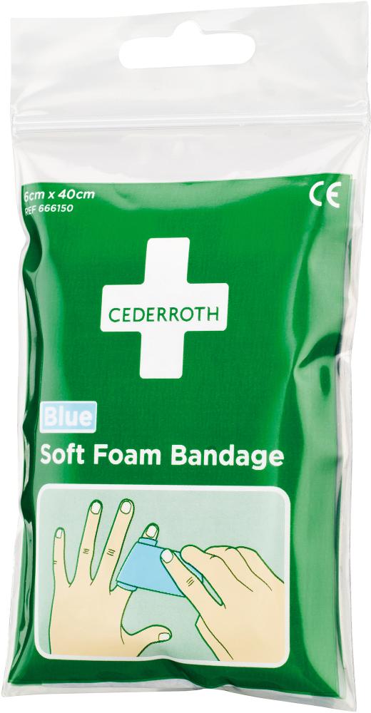 Produktbild von Cederroth Schaumbandage blau 6cm x 40cm 1 Beutel 666150 7310616661506