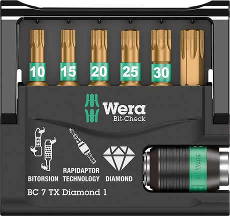 Produktbild von Wera Bit-Satz Bit-Check 7 TX Diamond 1 5057415001 4013288180018