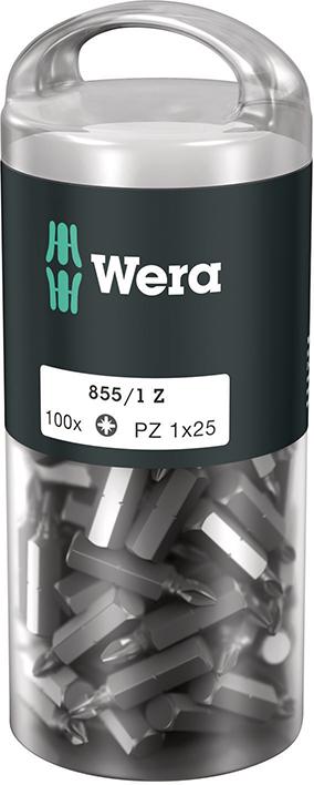 Produktbild von Wera Bit-Großpack PZ1x25mm zähhart (100 Stück) 5072443001 4013288138484