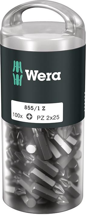 Produktbild von Wera Bit-Großpack PZ2x25mm zähhart (100 Stück) 5072444001 4013288138491